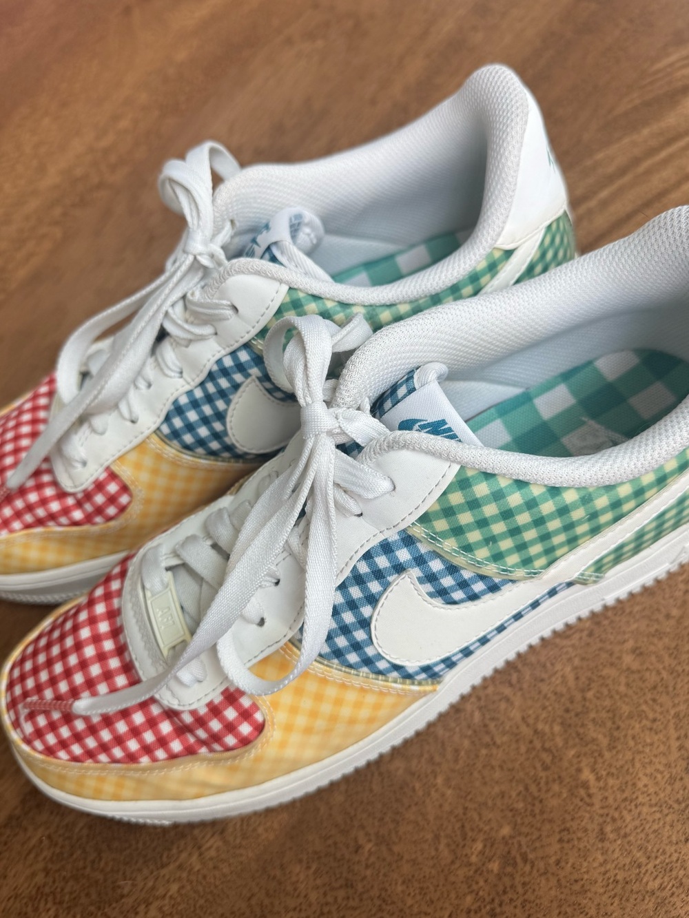 Women’s Gingham Air force 1s
